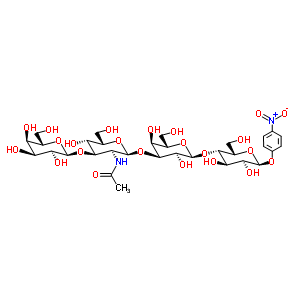 Gal beta(1-3)GlcNAc beta(1-3)Gal beta(1-4)Glc-beta-pNPṹʽ_148705-09-3ṹʽ