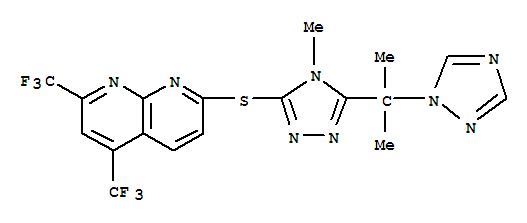 (9ci)-7-[[4-׻-5-[1-׻-1-(1H-1,2,4--1-)һ]-4H-1,2,4--3-]]-2,4-˫(׻)-1,8-ऽṹʽ_339009-60-8ṹʽ