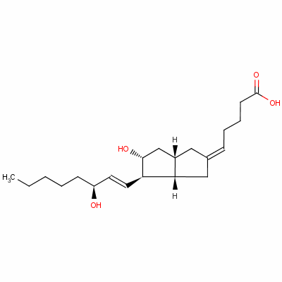 (5E)-5-[(3aS,4R,5R,6aS)-5-ǻ-4-[(E,3S)-3-ǻ-1-ϩ]-3,3a,4,5,6,6a--1H-ϩ-2-ǻ]ṹʽ_69552-46-1ṹʽ