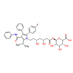 1-O-{(3R,5R)-7-[2-(4-)-5--3--4-()-1H--1-]-3,5-ǻ}-beta-L--ૼṹʽ_463962-58-5ṹʽ