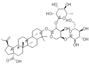 LUP-20(29)-EN-28-OIC ACID, 3-[-D-(14)[A-L-RHAMNO૲SYL) (12)-A-L-ARABINO૲SYL]], (3,4A)-)ṹʽ_848784-87-2ṹʽ