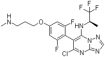 5--6-[2,6--4-[3-(׻)]]-N-((1S)-2,2,2--1-׻һ)-[1,2,4][1,5-a]-7-ṹʽ_849550-05-6ṹʽ