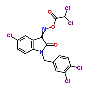 1H-Indole-2,3-dione, 5-chloro-1-[(3,4-dichlorophenyl)methyl]-, 3-[O-(2,2-dichloroacetyl)oxime]ṹʽ_320420-76-6ṹʽ